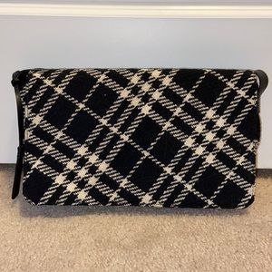 Burberry Plaid Nova Check Black & White Wool Purse